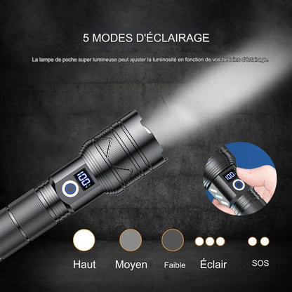 SuperBright - Lampe de poche d'extérieur super lumineuse