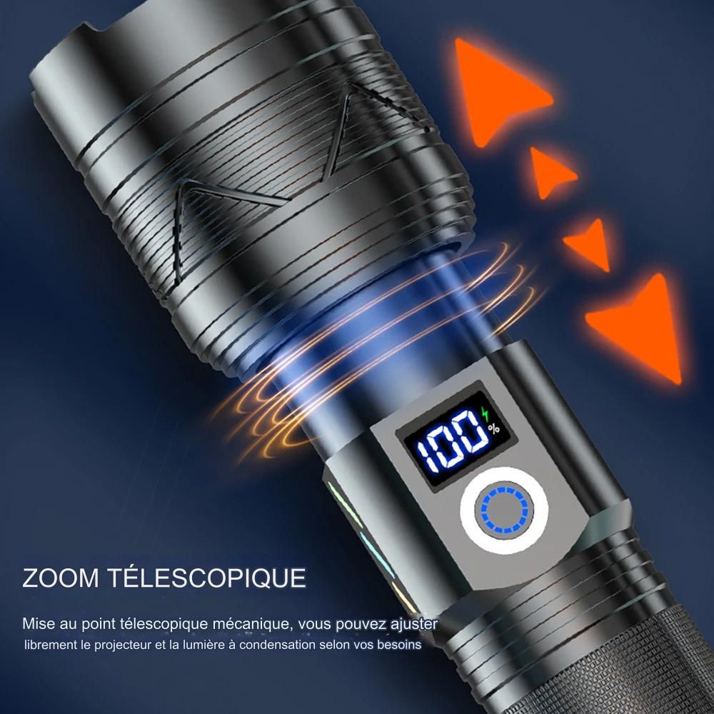 SuperBright - Lampe de poche d'extérieur super lumineuse