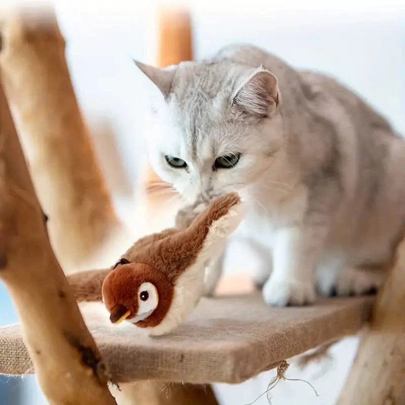 Oiseau Interactif Réaliste pour Chats