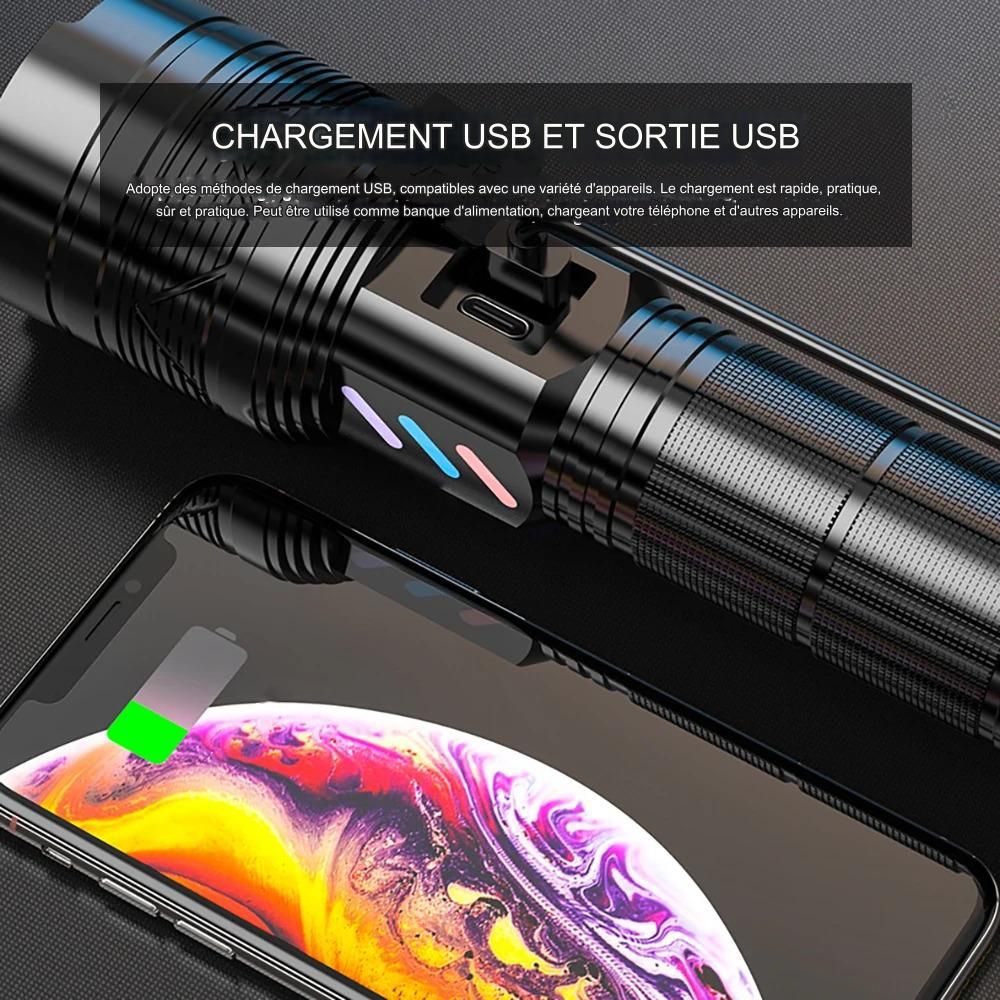 SuperBright - Lampe de poche d'extérieur super lumineuse