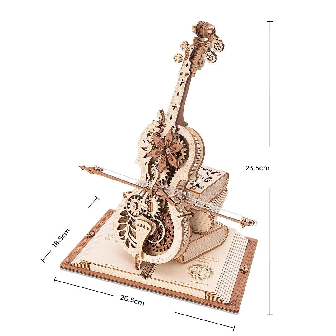 Puzzle 3D en bois - Boîte à musique violoncelle