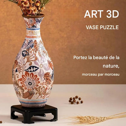 ✨Vase puzzle artistique 3D à thème saisonnier 🌸 Un cadeau parfait 🎁