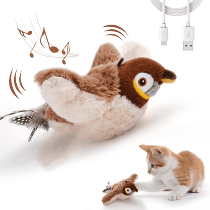 Oiseau Interactif Réaliste pour Chats