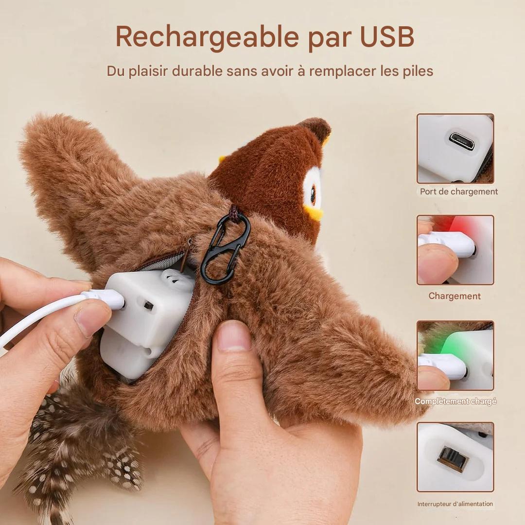 Jouet interactif oiseau gazouillant | Stimule, amuse et rend votre chat heureux !