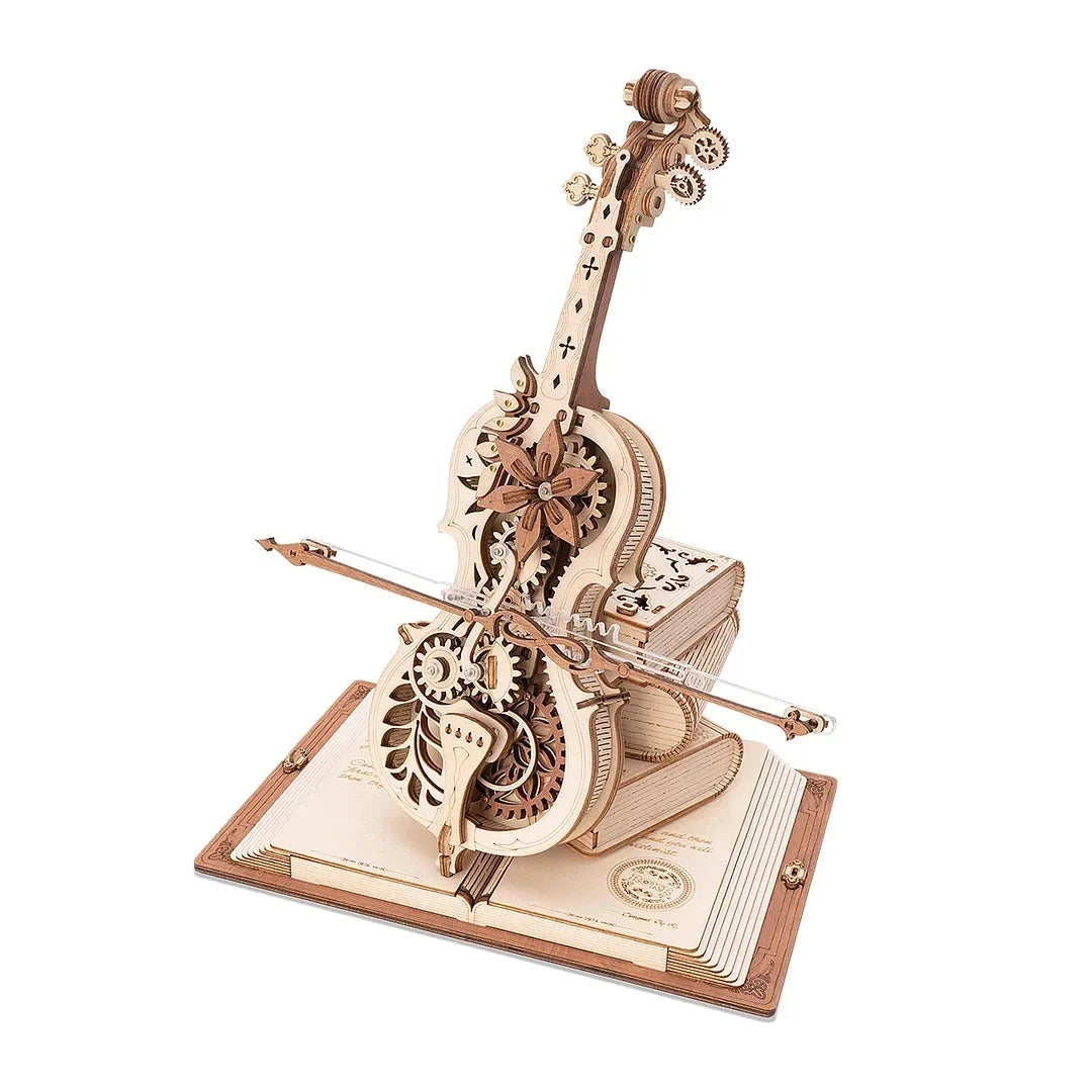 Puzzle 3D en bois - Boîte à musique violoncelle