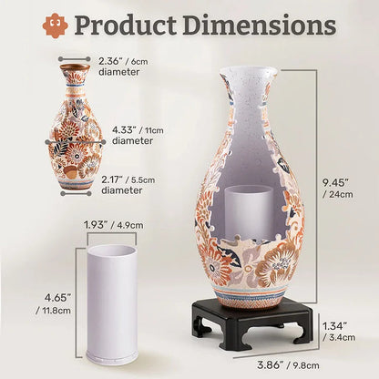 ✨Vase puzzle artistique 3D à thème saisonnier 🌸 Un cadeau parfait 🎁