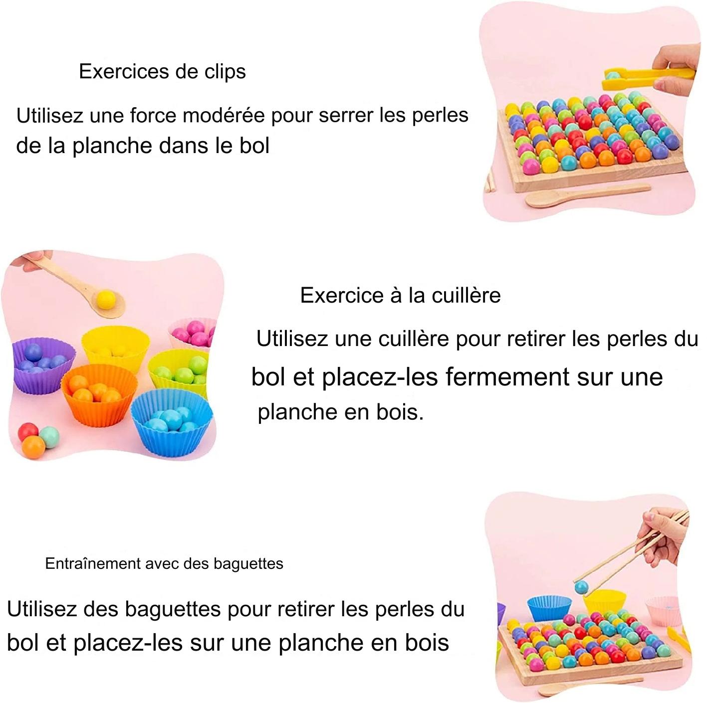 Jeu de Perles en Bois