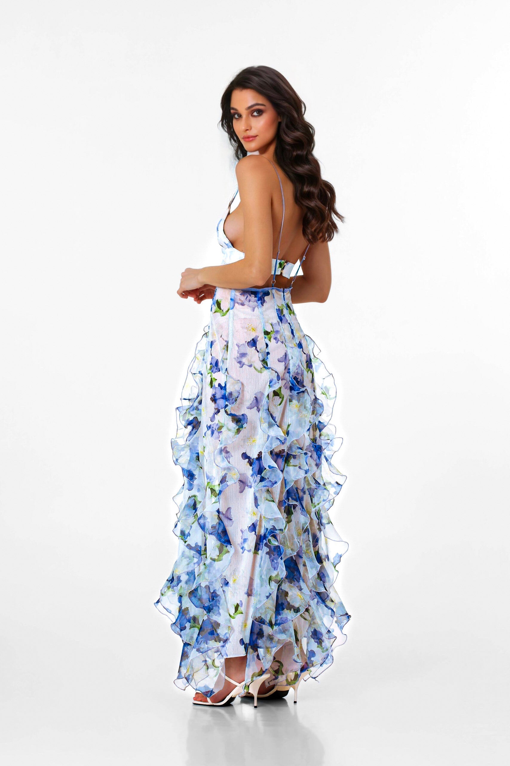 Robe fleurie iris printemps