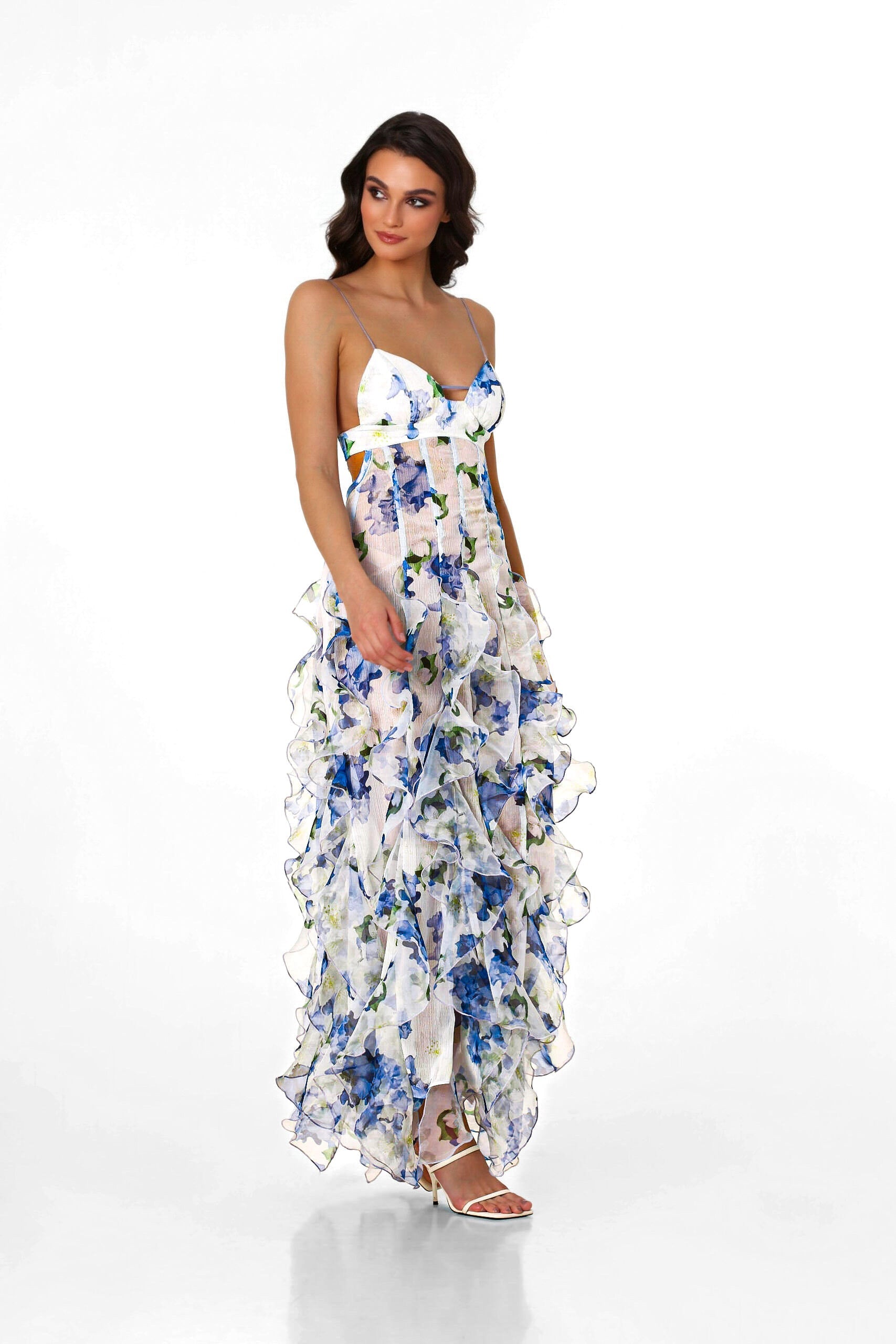 Robe fleurie iris printemps