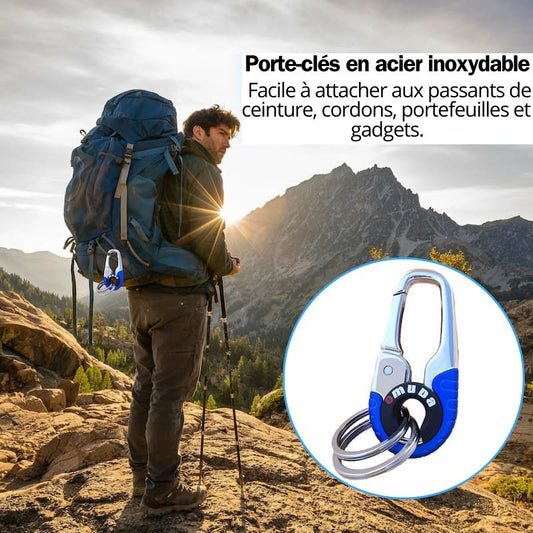 Omuda - Porte-clés En Acier Inoxydable | 3+1 OFFERT