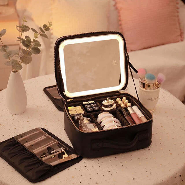 Lumière Beauté - Trousse de Maquillage Miroir LED