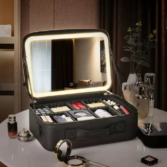 Lumière Beauté - Trousse de Maquillage Miroir LED