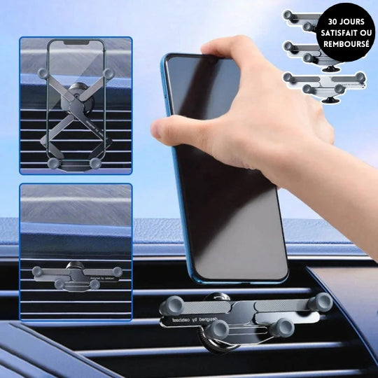 Xholdr™ - Support de téléphone de voiture à montage sur grille d'aération invisible