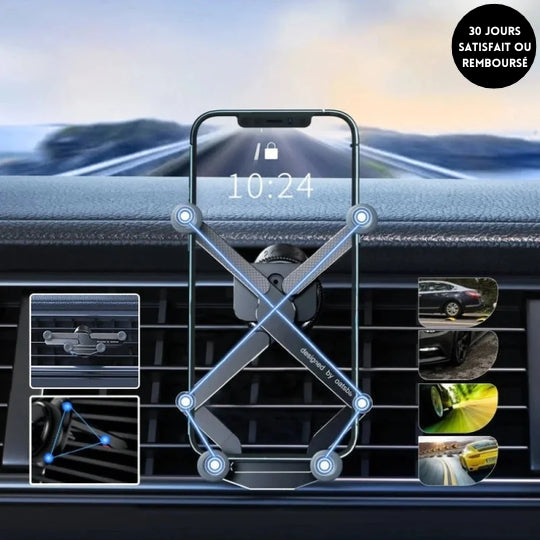 Xholdr™ - Support de téléphone de voiture à montage sur grille d'aération invisible