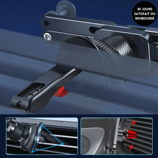 Xholdr™ - Support de téléphone de voiture à montage sur grille d'aération invisible