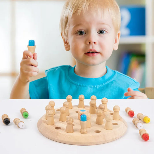 MémoChess - Jeu de mémorisation pour enfant en bois